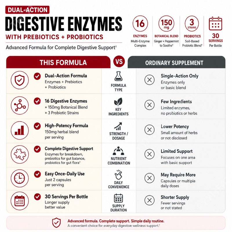 Prebiyotik ve Probiyotik İçere - Digestive Enzyme Blend incelemesi ve fiyatı