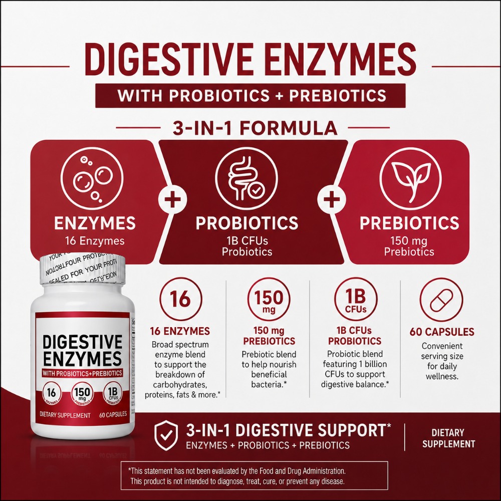 Bağırsak Sağlığı için 1 Milyar - Digestive Enzyme Blend incelemesi ve fiyatı
