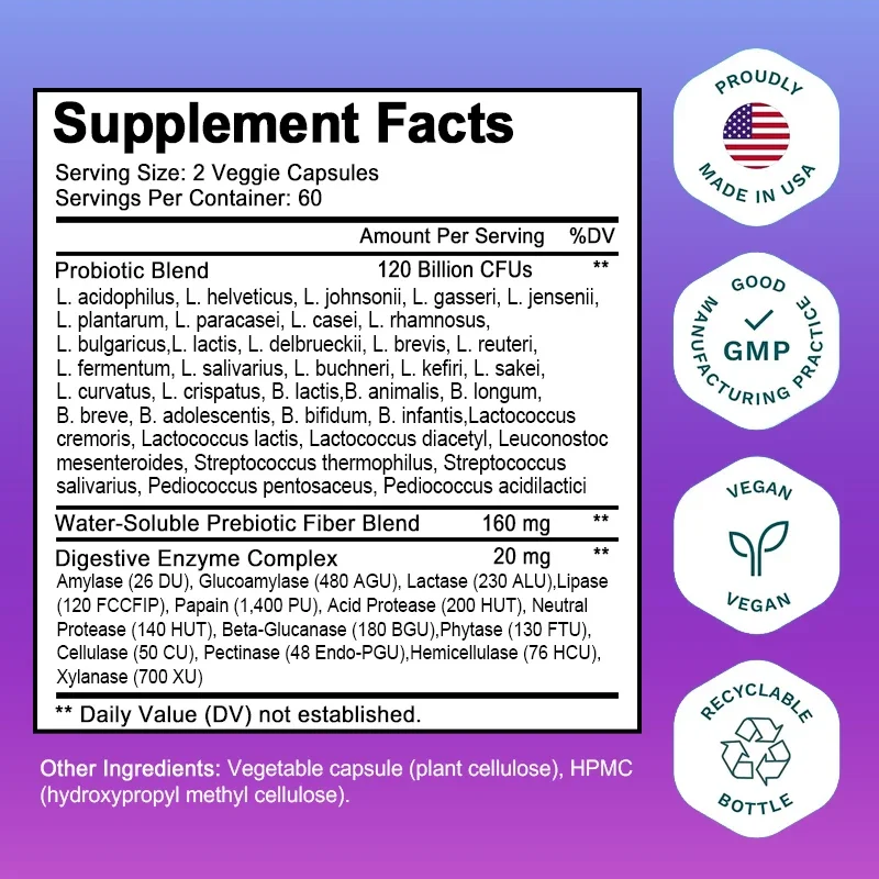 Probiyotikler 120 Milyar CFU 3 - Digestive Enzyme Blend incelemesi ve fiyatı