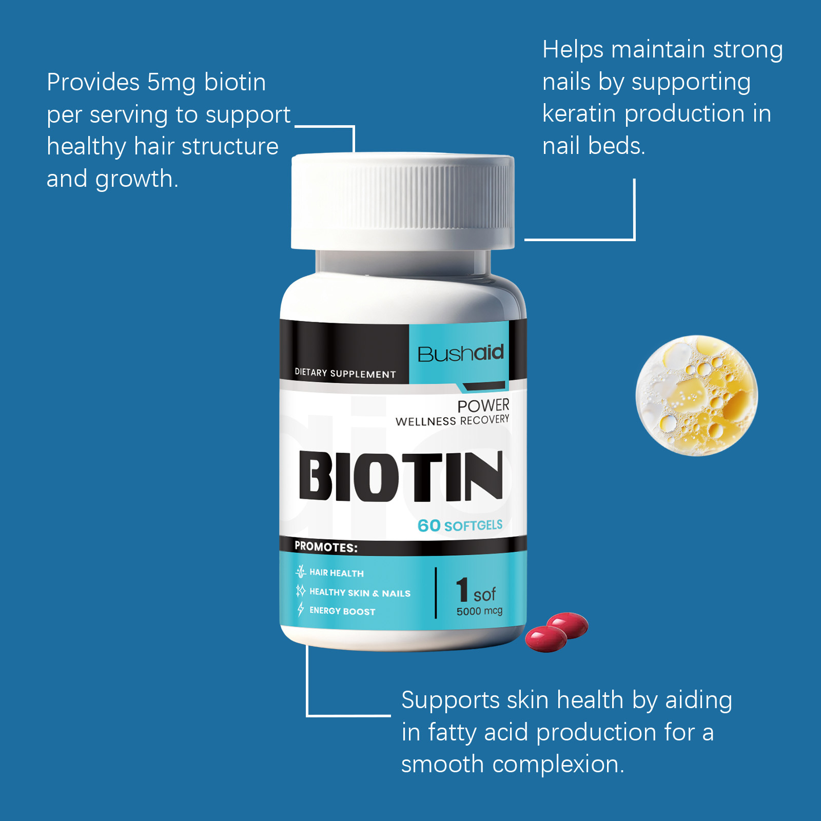 Yüksek Etkili Biotin Vitamin B - Biotin Hair Growth incelemesi ve fiyatı
